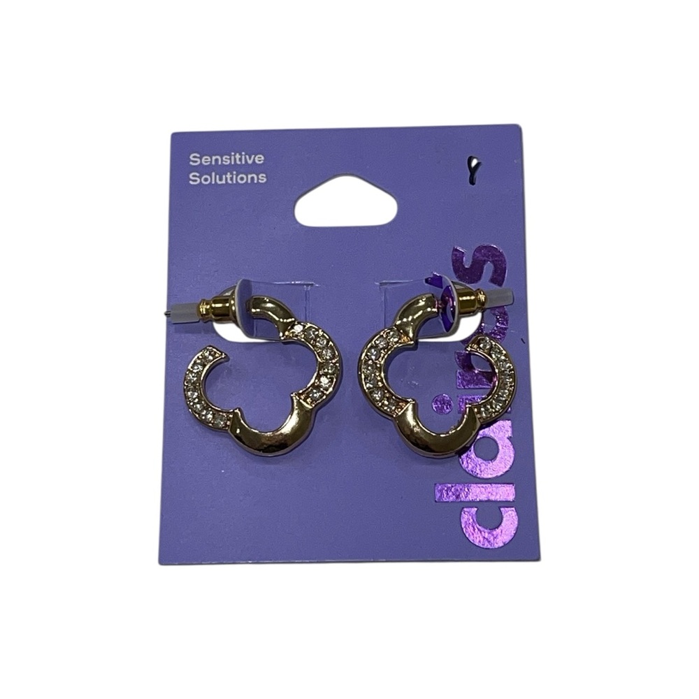 🤑 5/$25 Claire's Gold Earrings with Silver Accents NWT
